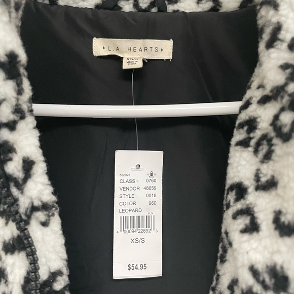 NWT Pacsun L.A. Hearts Leopard Jacket Women XS/S White/Black - Picture 6 of 12
